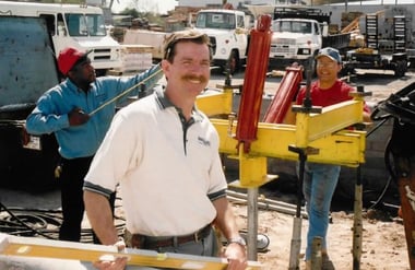 Foundation Repair Expert Bob Brown on a Jobsite in the 1990s